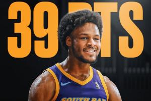 生涯之夜布朗尼G联盟21中14爆砍生涯新高39分&amp;7板4助4断1帽！